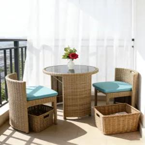 테라스테이블 야외 베란다 라탄 루프탑 발코니