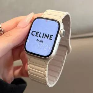 애플워치SE3 2 1 호환 실리콘 스트랩 마그네틱 링크 양면 시계줄 40mm 44mm