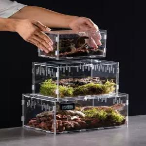 도마뱀 사육장 거북이 파충류 수조 아크릴 달팽이 키우기