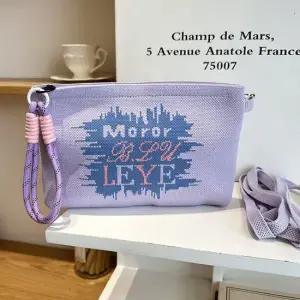 미니 니트 크로스 백 파우치 가방 연퍼플 레이 핸드폰가방 휴대폰가방 가벼운가방