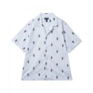 POLO RALPH LAUREN [적립금 5%]폴로 베어 스트라이프 코튼 파자마 세트 - 블루 407955