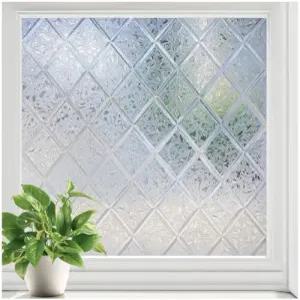 래빗구 윈도우 프라이버시 필름 장식용 햇빛 차단 가정용 프로스팅 유리 접착 열 차단제를 덮는 비접착식