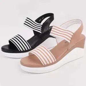 여름 여성 스트랩 웨지힐샌들 밴딩 가벼운 쌈지 샌달 여성샌들 여자샌들 여성슬리퍼