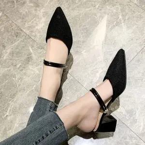 큐빅 투웨이 스틸레토 뮬 슬링백 047 남여공용신발 커플신발 슬립온 커플슬립온 단화