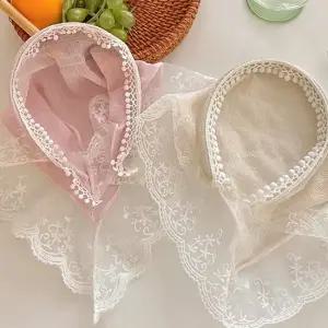 여성 3컬러 데일리 감성 레이스 머리띠 두건 헤어밴드 레이스두건 빈티지머리띠