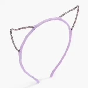 고양이귀 헤어밴드 연보라 얇은 여성 여름 앞머리고정 슬림 앞머리고정 세안 얇은 무광