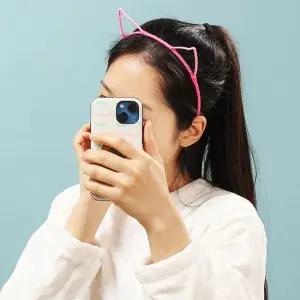 고양이귀 헤어밴드 핑크 머리띠 물결 여성 세안 슬림 앞머리고정 세안 얇은 무광 남녀공용