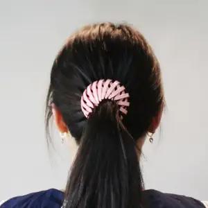 포니 반묶음 만두 헤어핀 2-만두핀-베이지 집게 볼륨 올림머리 원형 당고머리 둥근 올가미