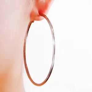 써지컬 귀걸이 01써지이어링1p-40mm 남자 베이직 여성 실버 원형 슬림 빅사이즈 심플