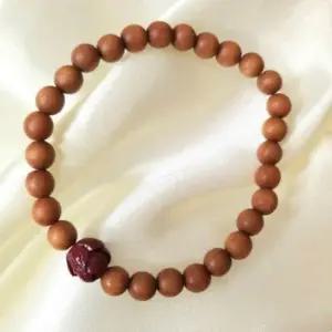 행복단주 복숭아나무 연꽃 조각 염주 팔찌 6mm 염주팔찌 패션염주 불교염주 보리수염주