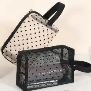 여행 운동 캠핑 소지품정리 편한 손잡이형 매쉬파우치 가방파우치 미니파우치 망사파우치