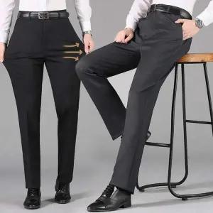 [콩심팥심]정장 일자핏 남성 바지 빅사이즈 스판 봄가을 슬랙스