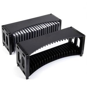 알라비스프 스태커블 CD 보관 랙 - 2팩 ABS 정리함, 가정, 사무실, 음악실에 이상적인 슬림 CD 케이스 40개 보관