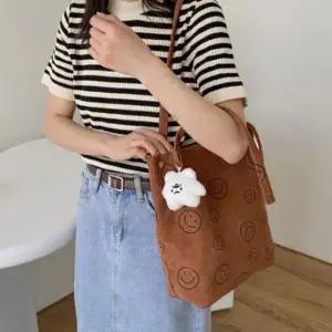 스마일 탈부착 키링 포인트 숄더백 가방