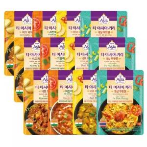 티아시아키친 비프 마살라 커리, 170g, 3개 + 치킨 마크니 커리, 170g, 3개 + 게살 푸팟 퐁커리, 170g, 3개