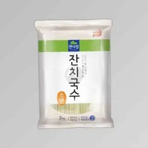 면사랑 잔치국수 소면 3kg 대용량 골뱅이소면 식당용식자재 업소용 면요리 소면레시피 소면국수 비빔국수면