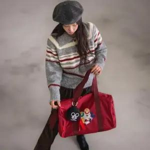 [옷자락]여성 캐릭터 인쇄 대형 보스턴 백