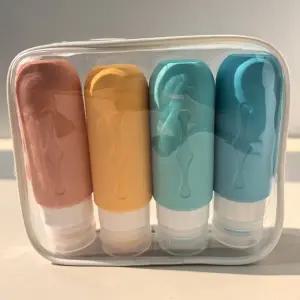 여행용 공병 수영장 실리콘 공병 휴대용 샴푸통 4p