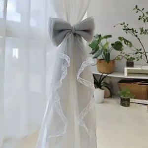 레이스 리본 커튼 타이백 2p 장식 끈 커튼타이