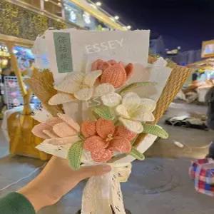 니트꽃다발 완제품 꽃 선물 뜨개 이벤트 조화 기념일