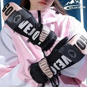 방한 여성 스키 장갑 보드용 여성 스노 보드 장갑 벙어리
