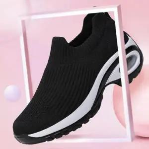 여성 여름 니트 스판 슬립온 스니커즈 225-250