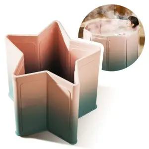 접이식 욕조 덮개형 핑크 블루 이동식욕조 간이반신욕조