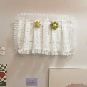 레이스 찍찍이 두꺼비집 가림막 장식 가리개 커튼 45x35cm 셀프인테리어