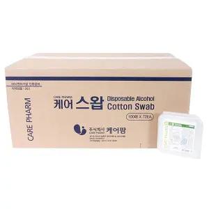 [케어팜] 케어스왑 에탄올 일회용 스왑 알콜솜 (100매입x72개)