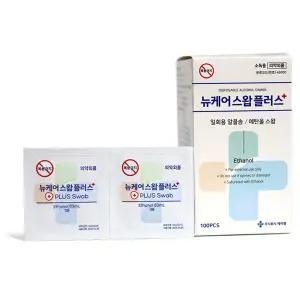 [케어팜] 뉴 케어스왑 플러스 에탄올 일회용 스왑 알콜솜 개별포장 (100매입x60개)