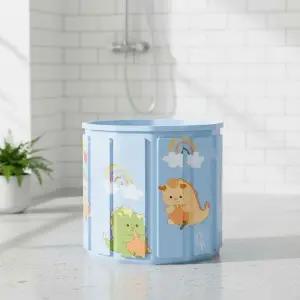 틈새 보관 폴더블 욕조 1인용 이동식 반신욕조 7중 지지대 접이식