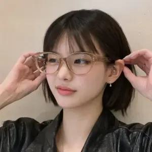 [토마]투명 패션 라운드 뿔테/안경테 남여 공용 가벼운 안경태 블루라이트 프레임 컴퓨터 렌즈(CN44041)