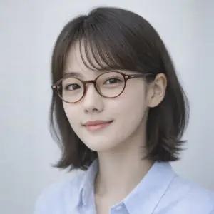 [토마]브라운 슬림 라운드 뿔테 안경테/남여 공용 가벼운 안경태 블루라이트 프레임 컴퓨터 렌즈(CN437)