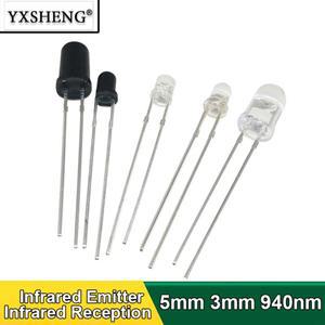 센서 모듈용 50개 3M 호환m 5mm 940nm F3 F5 적외선 이미터 및 수신기 다이오드 LED 301A