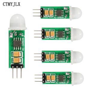5pcs HC-SR505 미니 바디 유도 모듈 SR505 적외선 PIR 모션 센서 Arduino 용 정밀 감지기