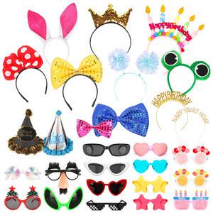 파티 소품 모음 안경 LED 머리띠 넥타이 장식