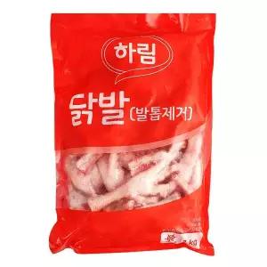 하림 발톱제거 통닭발 1kg / 뼈있는닭발 / 냉동생닭발