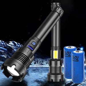 차보다 밝은 16000루멘 초강력 울트라파워 LED 후레쉬 충전식 고성능 손전등 해루질 줌 랜턴 써치라이트 COB 작업등