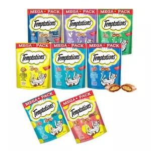 템테이션 대용량 고양이간식 160g 닭고기 참치 연어 우유 해산물 헤어볼 믹스