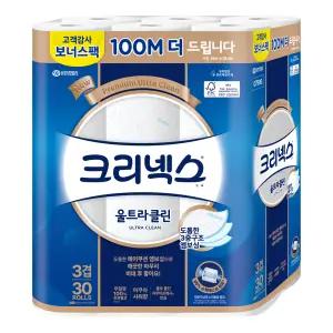 크리넥스 울트라클린 3겹 (25+3)m 30롤 1팩