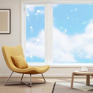 유리창시트 1mX2m/무점착 창문시트지 반투명 안개 썬팅지 유리문 거울 필름 베란다 불투명 상가 사생활보호