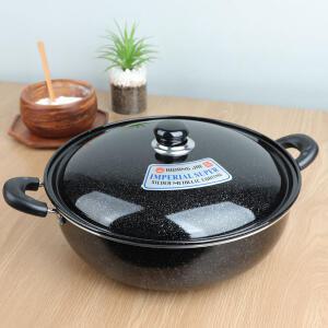 HJ 코팅 튀김솥 양수 냄비 대형 볶음팬 업소용 알루미늄 AA 32cm