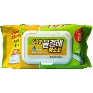 캡형 물걸레 청소포 실속형 30x20cm 30매입 10팩