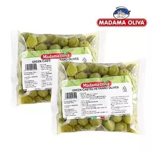 [보라티알][보라티알](냉장) 마다마 그린 카스텔베트라노 올리브 800g (고형량 500g) x 2개