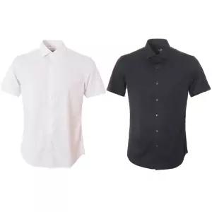 [롯데백화점]리얼지오지아 24SS [4컬러] 세미 와이드 카라 반팔 드레스셔츠 ADE5WD1921CW