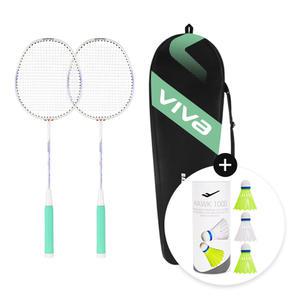 VV 길이조절 배드민턴 라켓 세트 어드밴스 AA01 라켓2P + 풀커버 + PS 셔틀콕3입