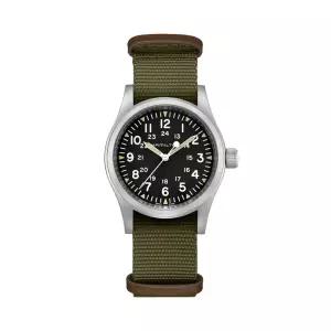 해밀턴 H69439931 카키필드 남성 나토밴드 메커니컬 38mm