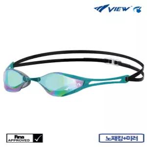 뷰 V128SAM SKEM (다크스모크에메랄드) 블레이드 에프 제로 스와이프 안티포그 수경