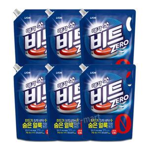 비트 제로 액체세제 일반/드럼용 리필 2L x 6 개