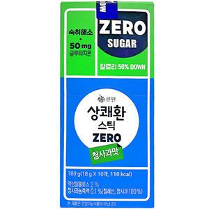 큐원 상쾌환 스틱 18g 10개(10포) 청사과맛 상쾌한 젤리 숙취해소 원산지 상세설명참조